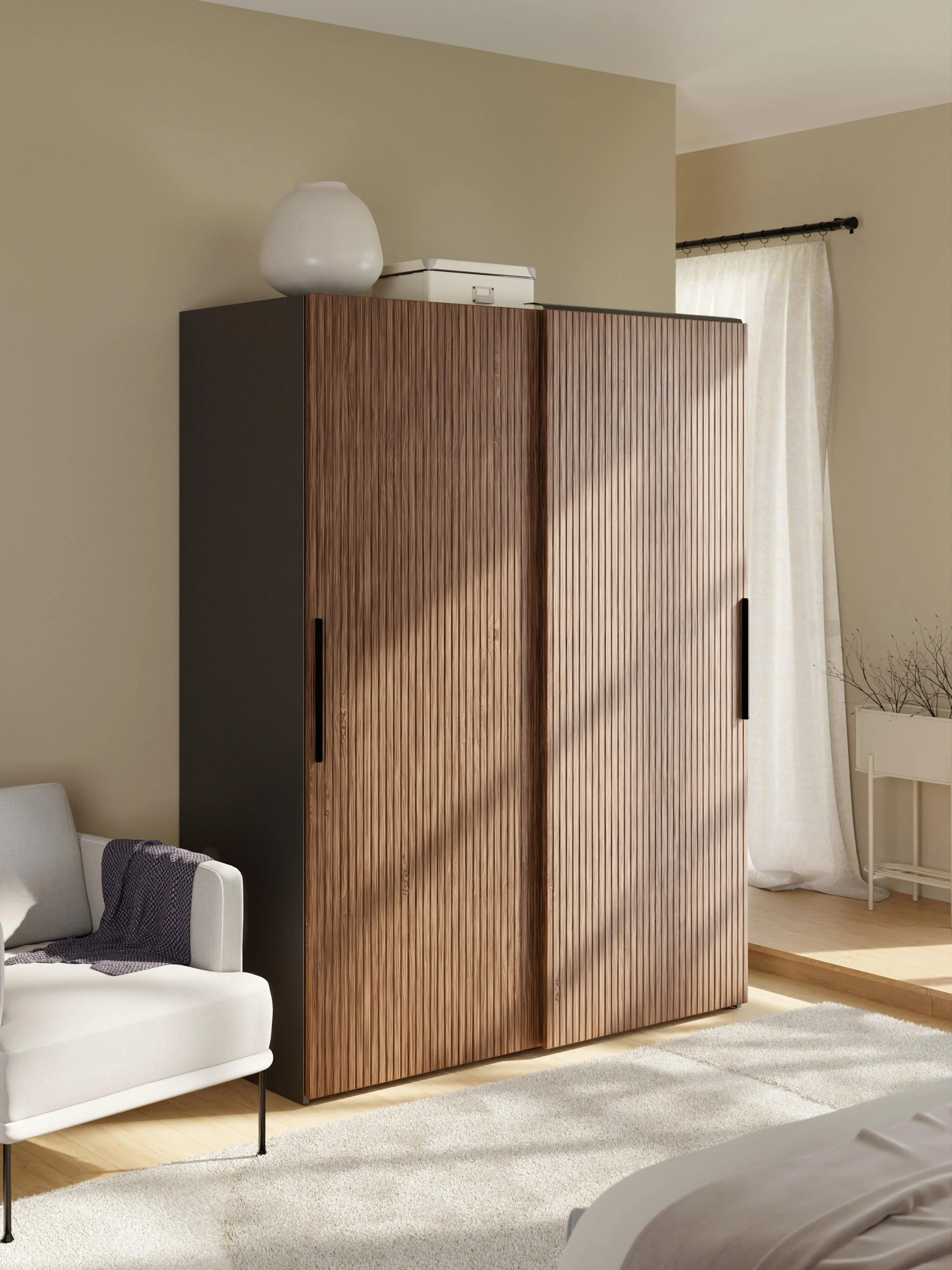 Modularer Schwebetürenschrank Simone, 150 cm Breite, in verschiedenen Größen