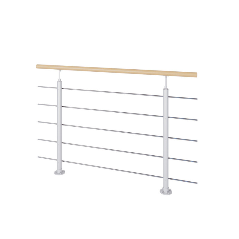 Kit garde-corps à fixation au sol Interio gris clair 150 cm SOGEM