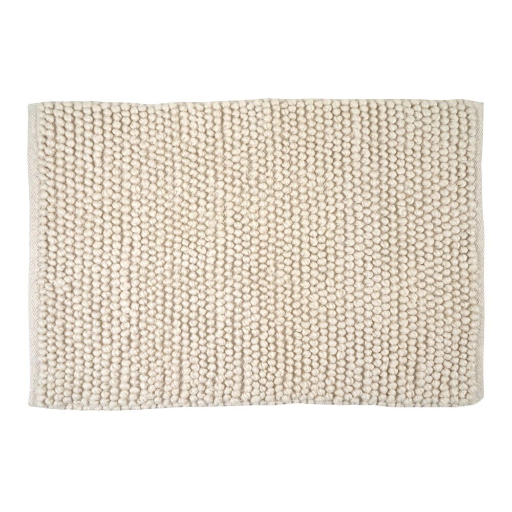 Tapis déco effet laine beige 60x90cm
