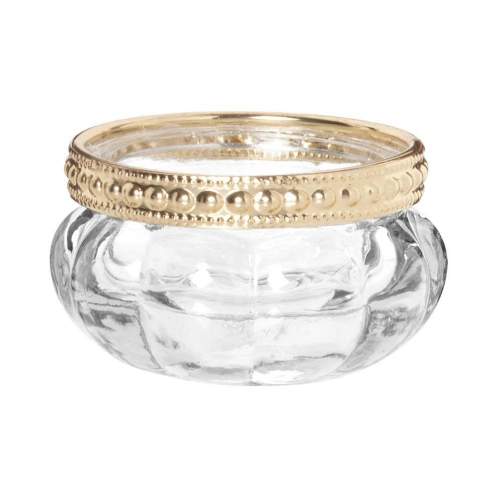 - Lumignon en verre bullé et métal doré