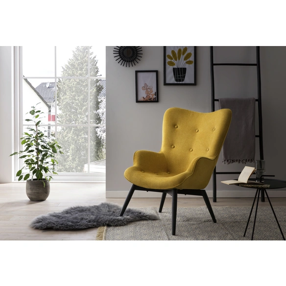 Sessel, Höhe: 92 cm, gelb/schwarz