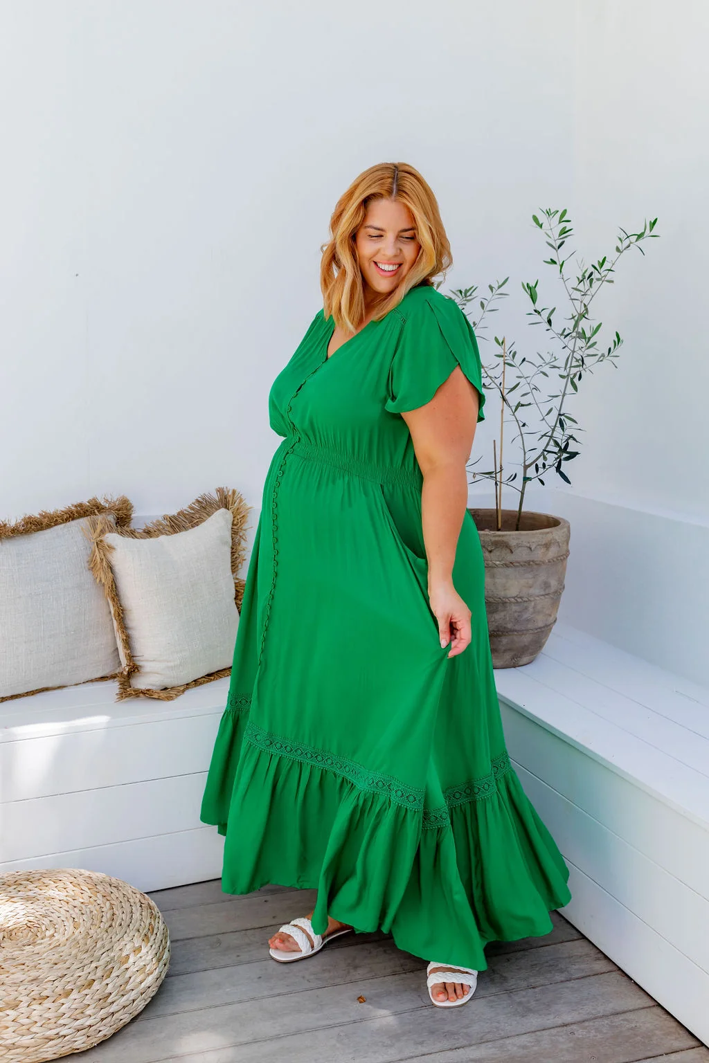 Shayla Maxi Dress in Green