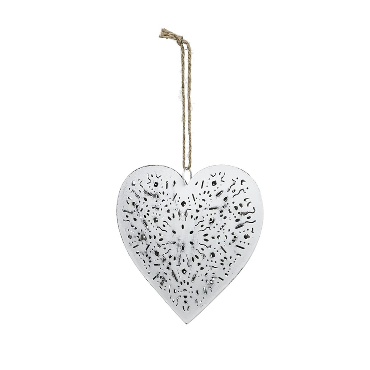 NOËL - Suspension en fer cœur h15
