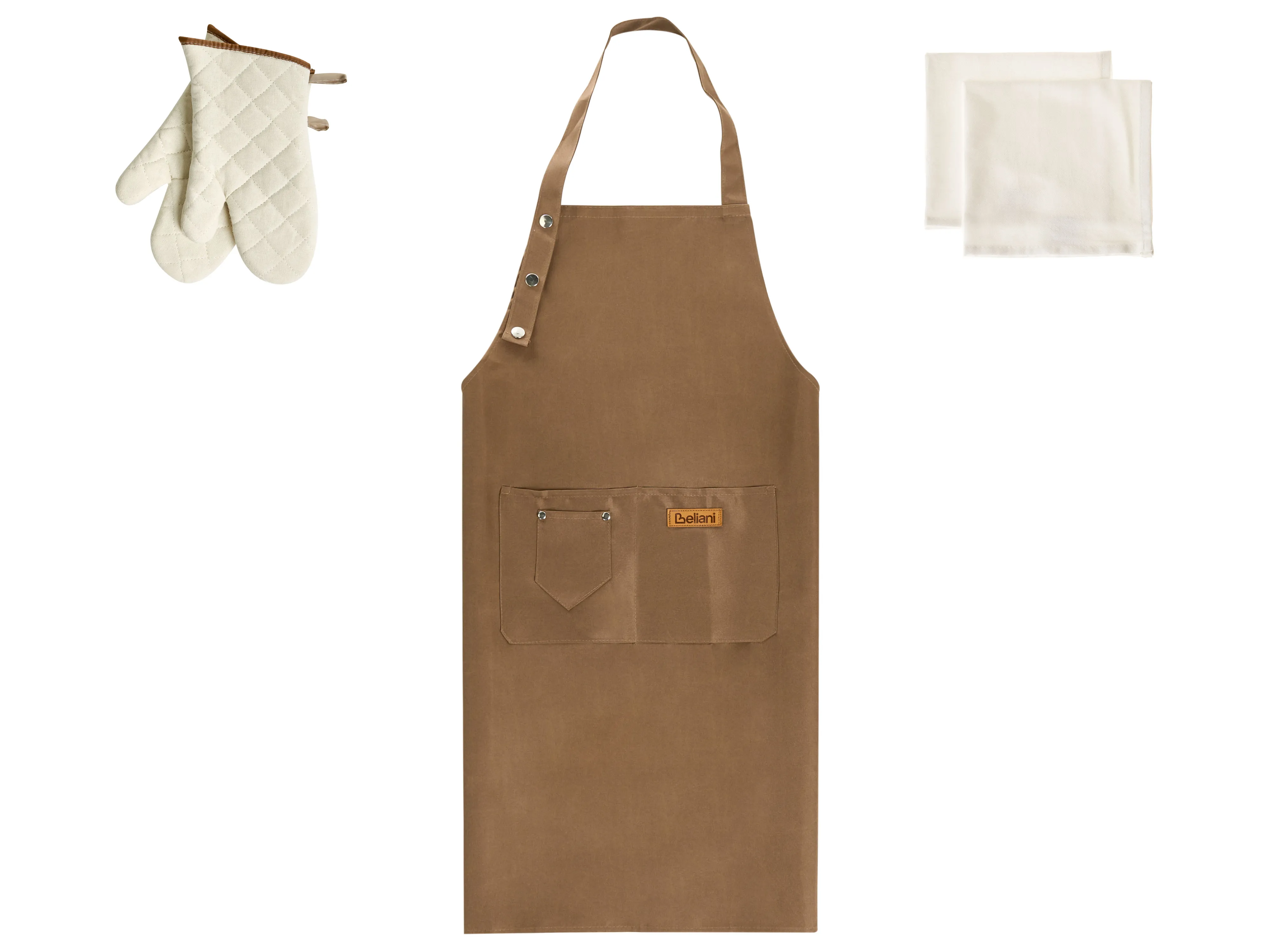 Kitchen Textiles Set DAUCUS Brown