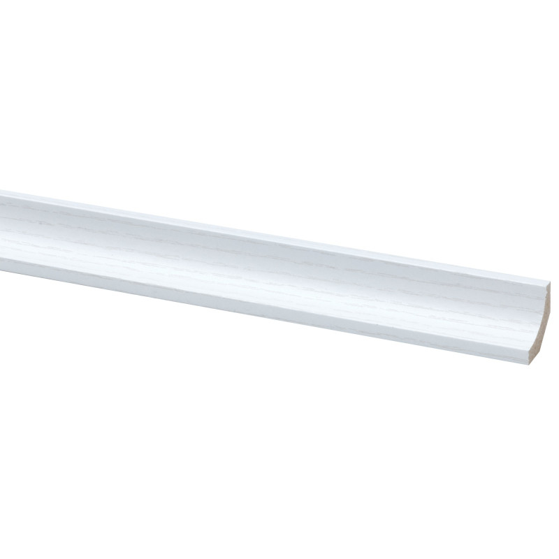 Moulure corniche en MDF frêne blanc 260 x 2,2 x 2,2 cm