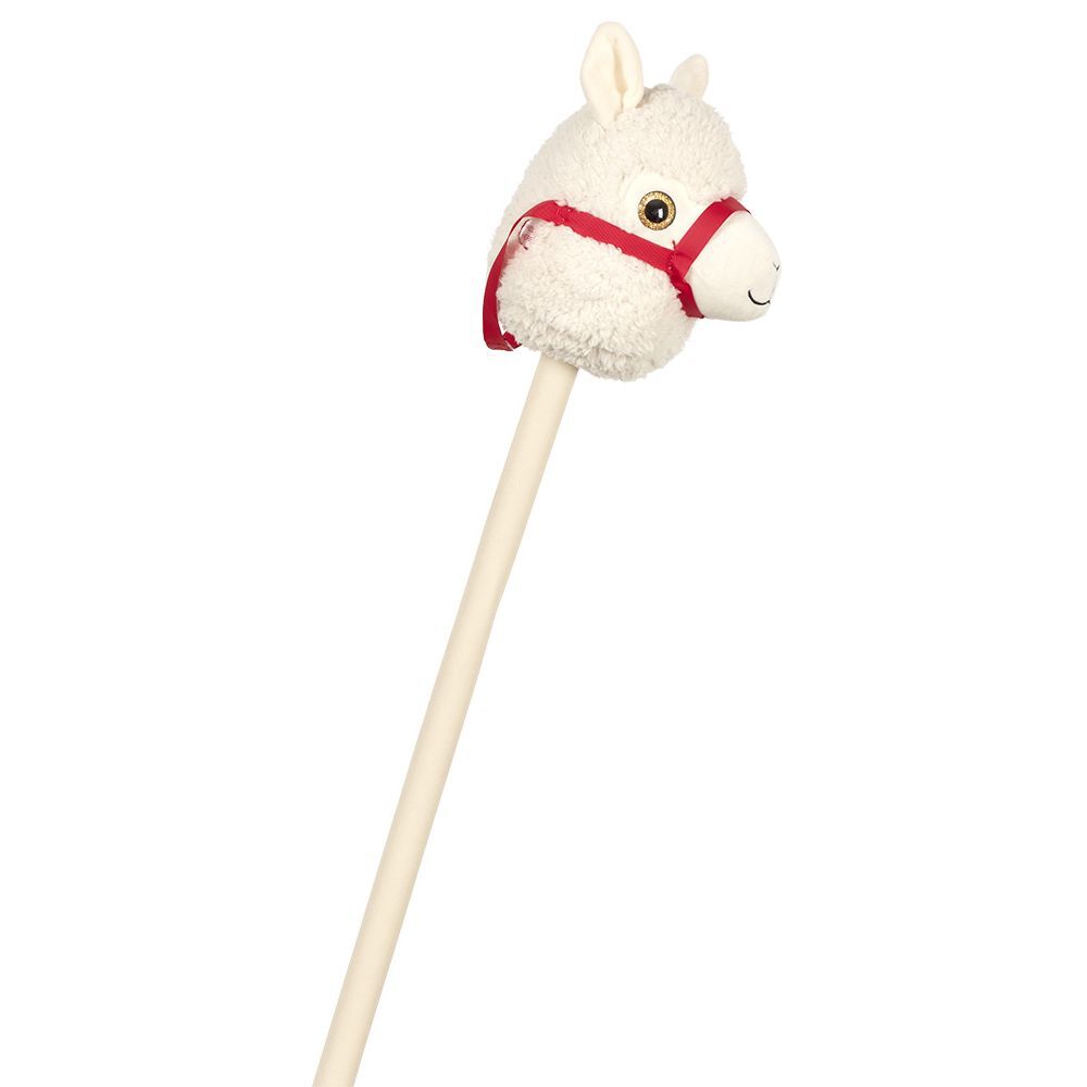 Lama à chevaucher Choux Bidou beige lanière rouge