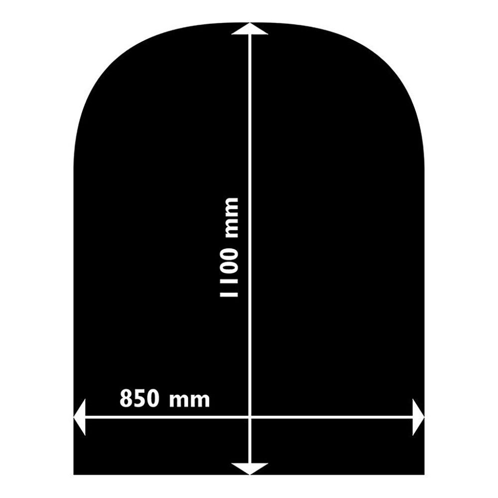 STÅLOVNPLATE ADURO HALVRUND 2X1100X850MM SVART