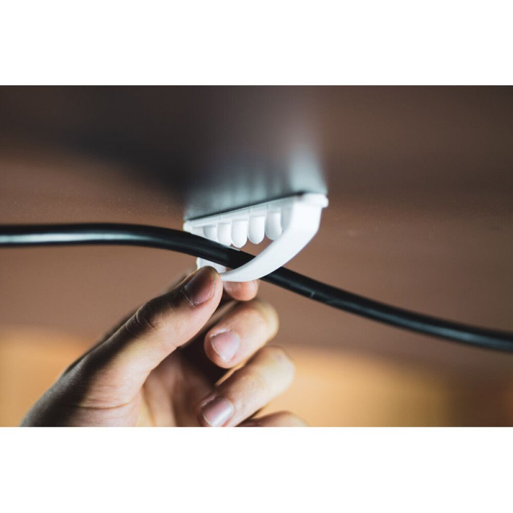 KABELHOLDER SCHNEIDER ELECTRIC SELVHEFTENDE HVIT