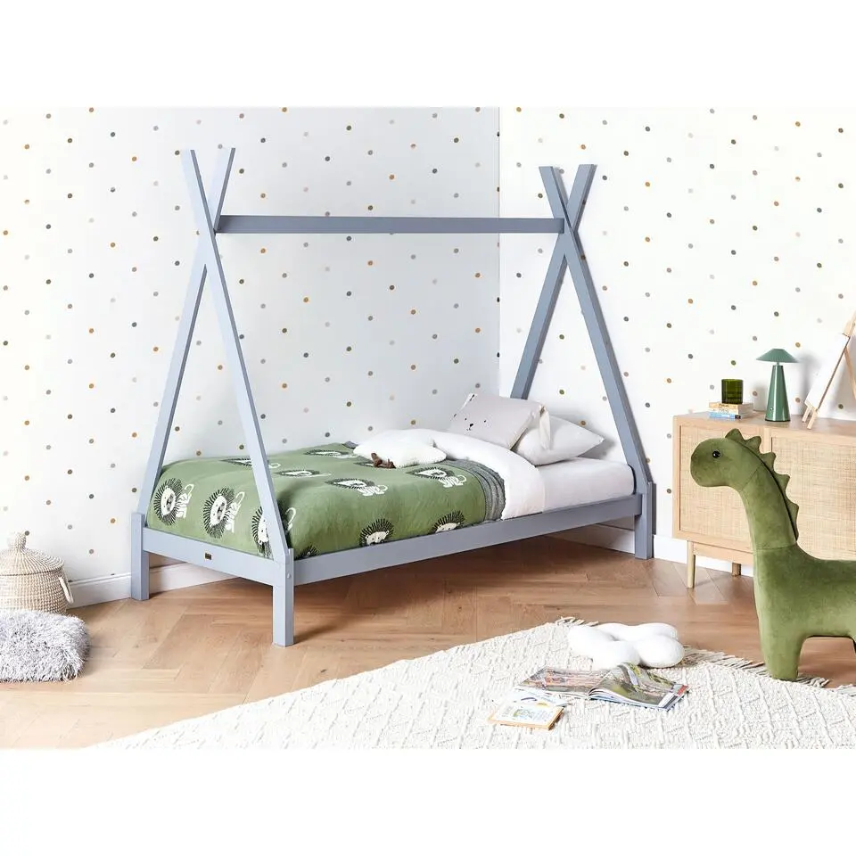 DEVAY - Kinderbed - Grijs - 90 x 200 cm - Grenenhout