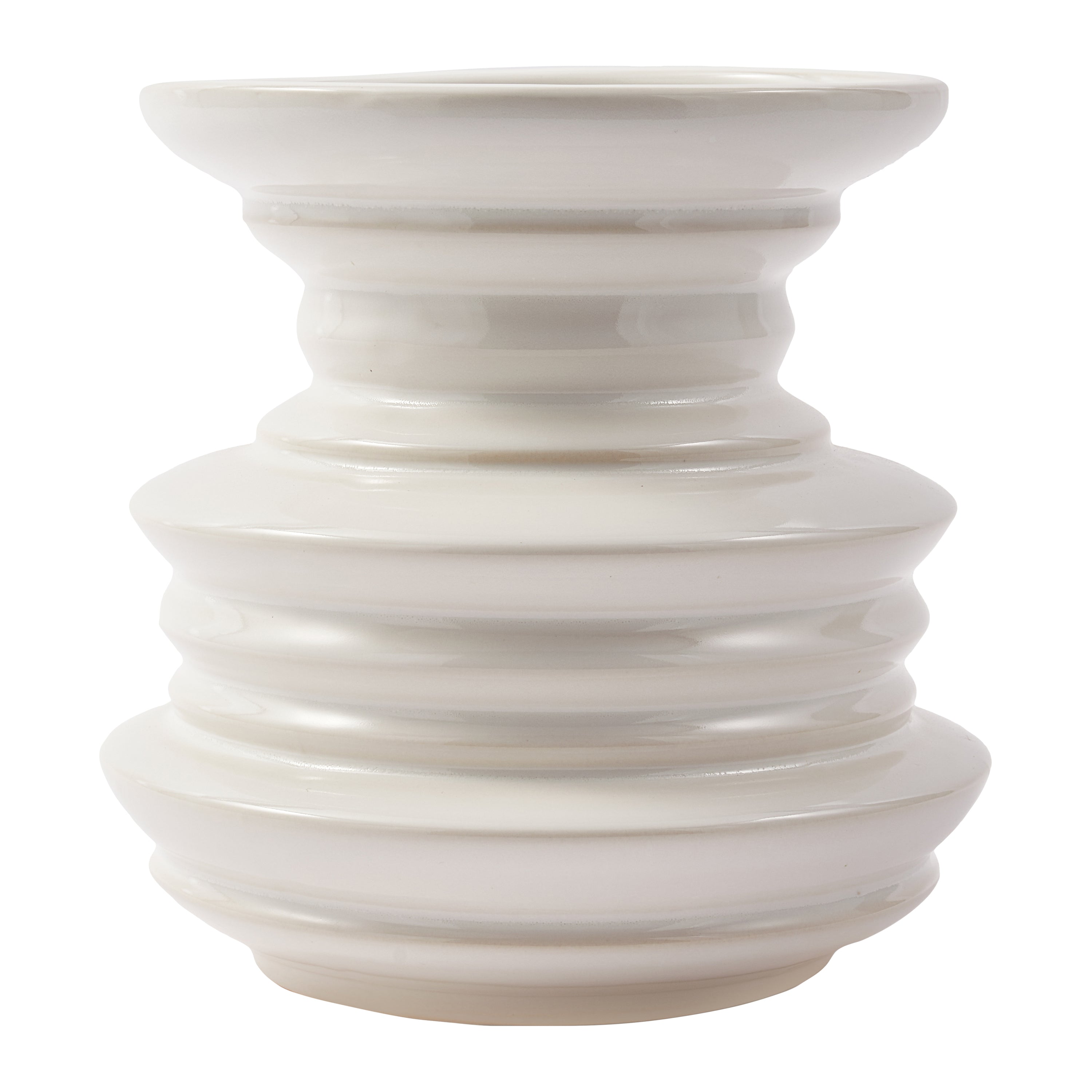 POLSPOTTEN Stacked Plates Vaas - Wit