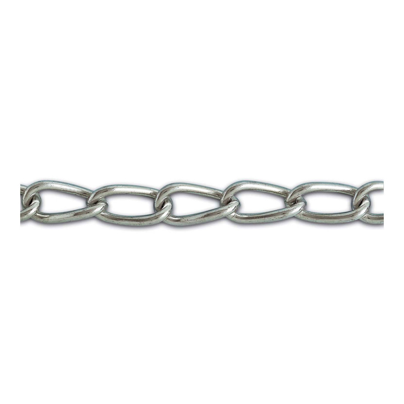 Chaine soudée torsadée en acier zingué Ø 2,5 mm au mètre CHAPUIS
