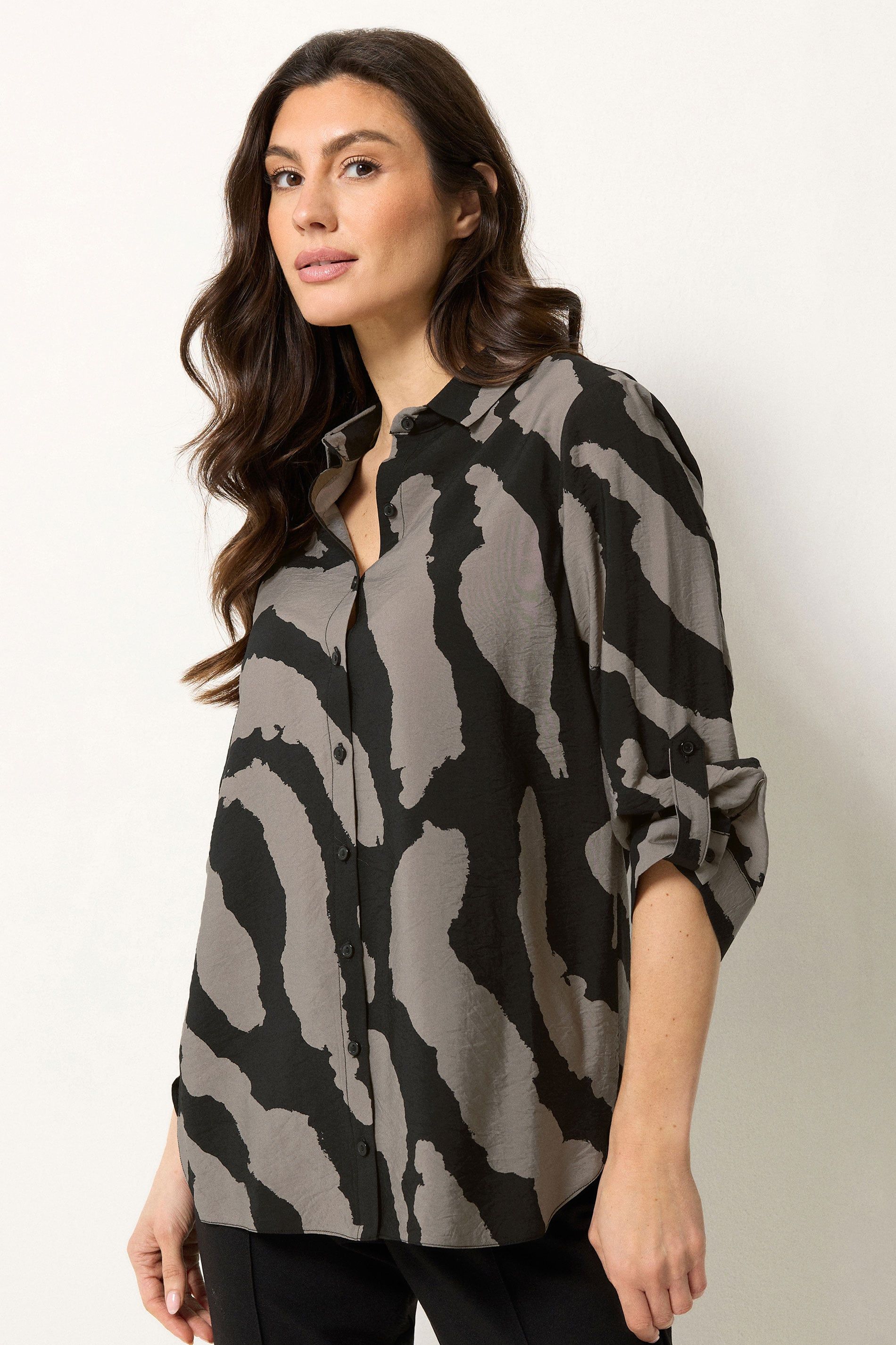 M&Co Abstract Print Shirt