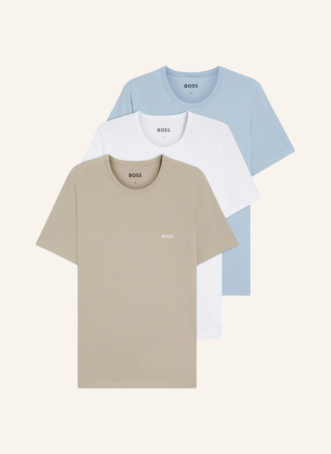 BOSS 3Er-Pack T-Shirts TSHIRTRN 3P CLASSIC Regular Fit