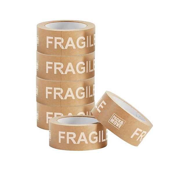 Pack and Move - Lot 6 rouleaux ruban adhésif kraft 