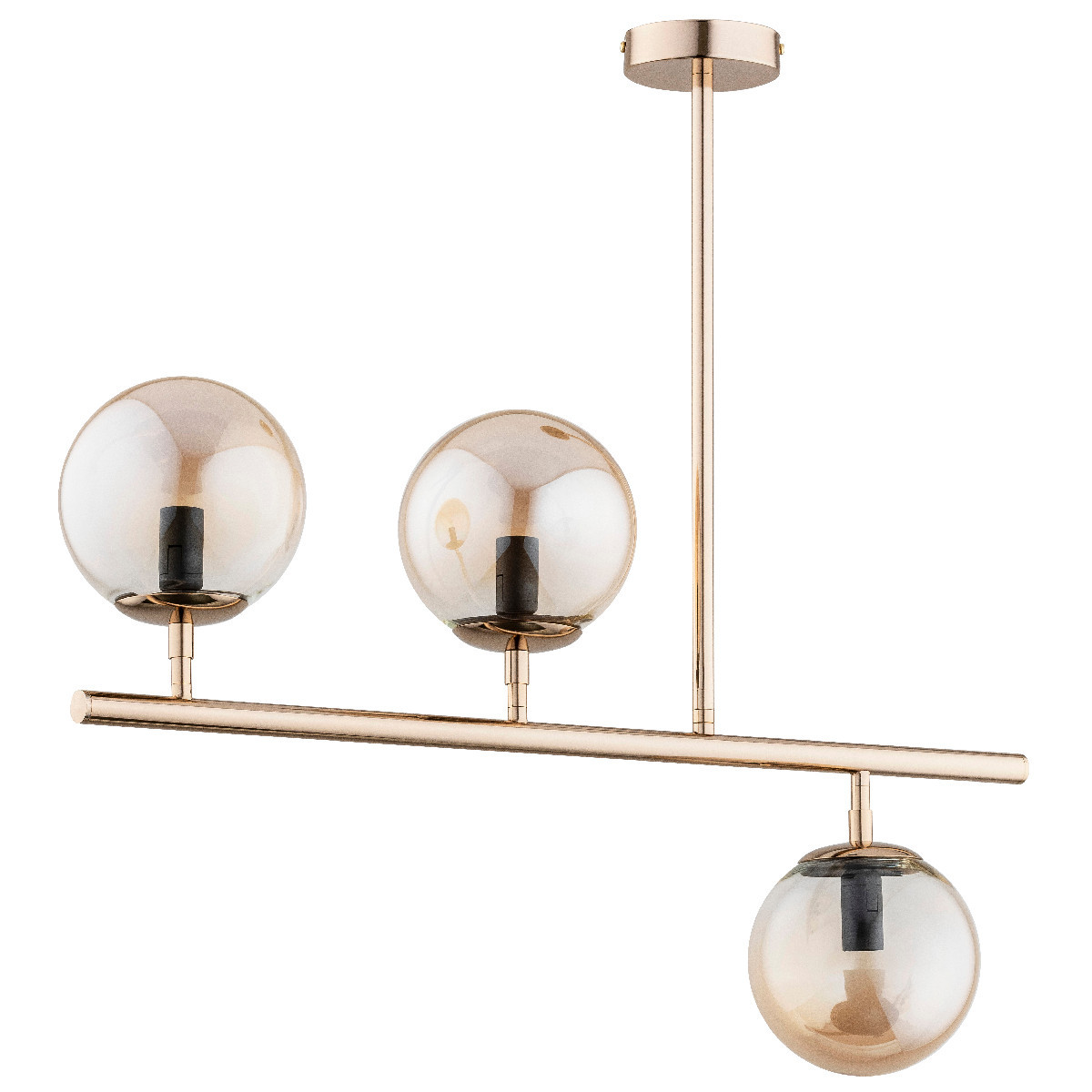 Lampa wisząca FACTUS złoto-bursztynowy 3xE14x10W wym:67x71x15cm IP20 Alfa