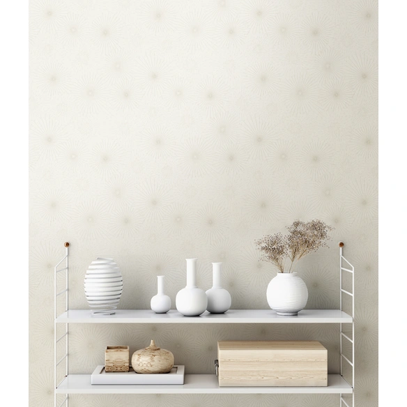 Vliestapete, BxL: 53 x 1005 cm, cremefarben