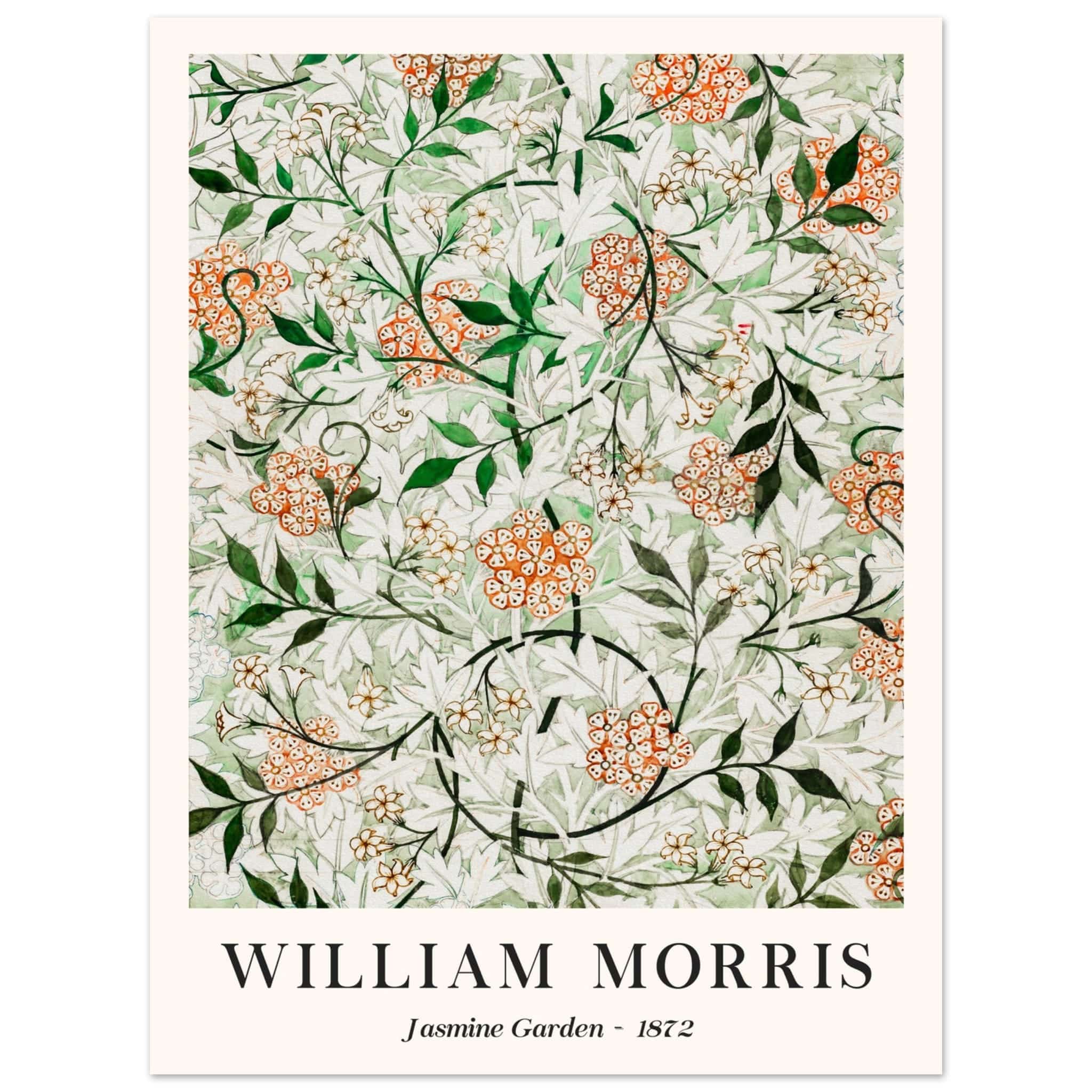 Artfulprints Poster William Morris - Jasmine garden  - 30x40 cm - Groen