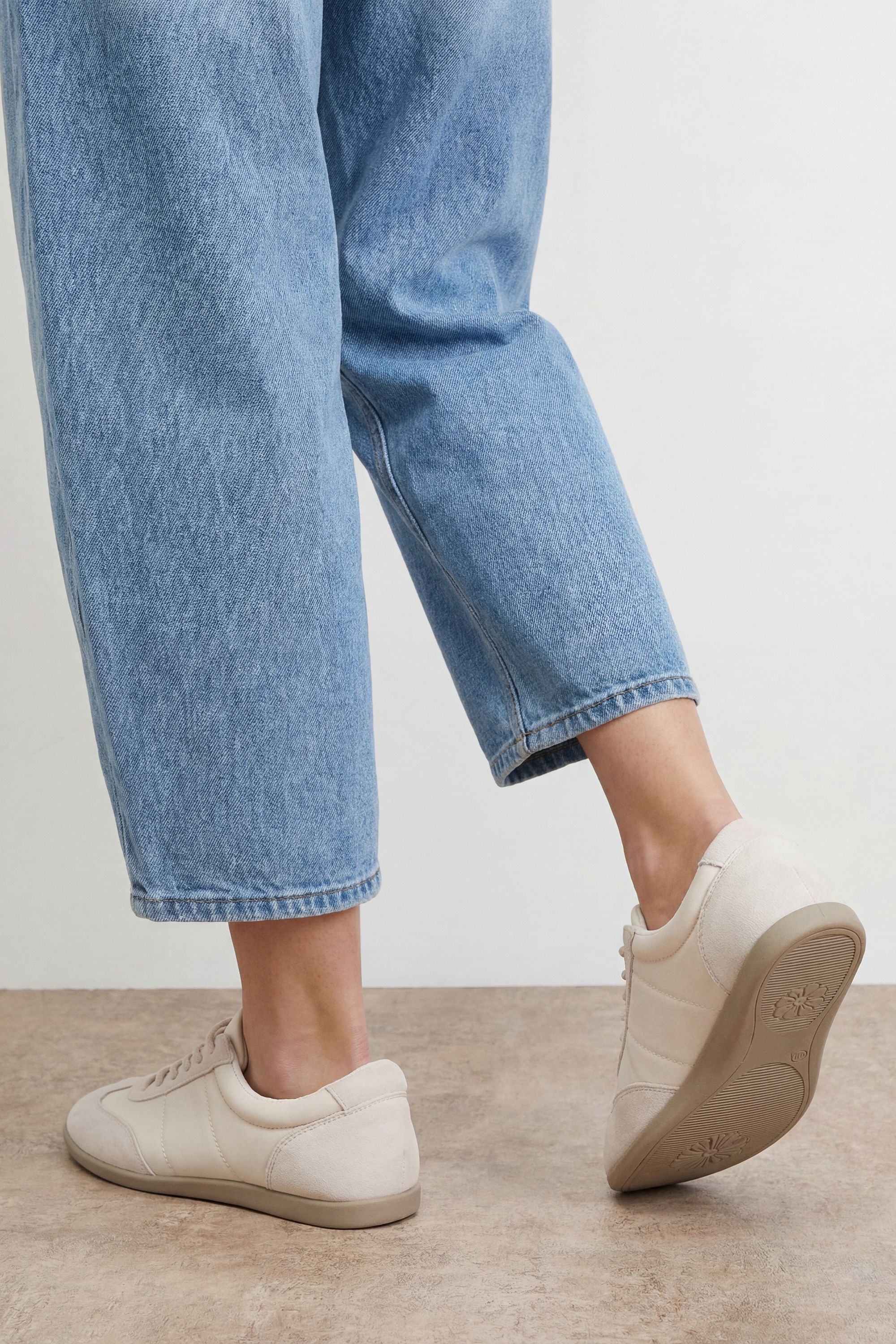 Oasis Tracey Faux Suede Flat Lace Up Trainers