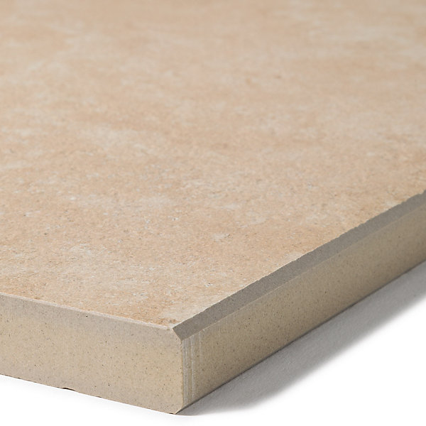 Margelle de piscine effet Travertin Nuancé 60x28x2 cm Bord Droit Pietra- RO'MA CARRELAGE