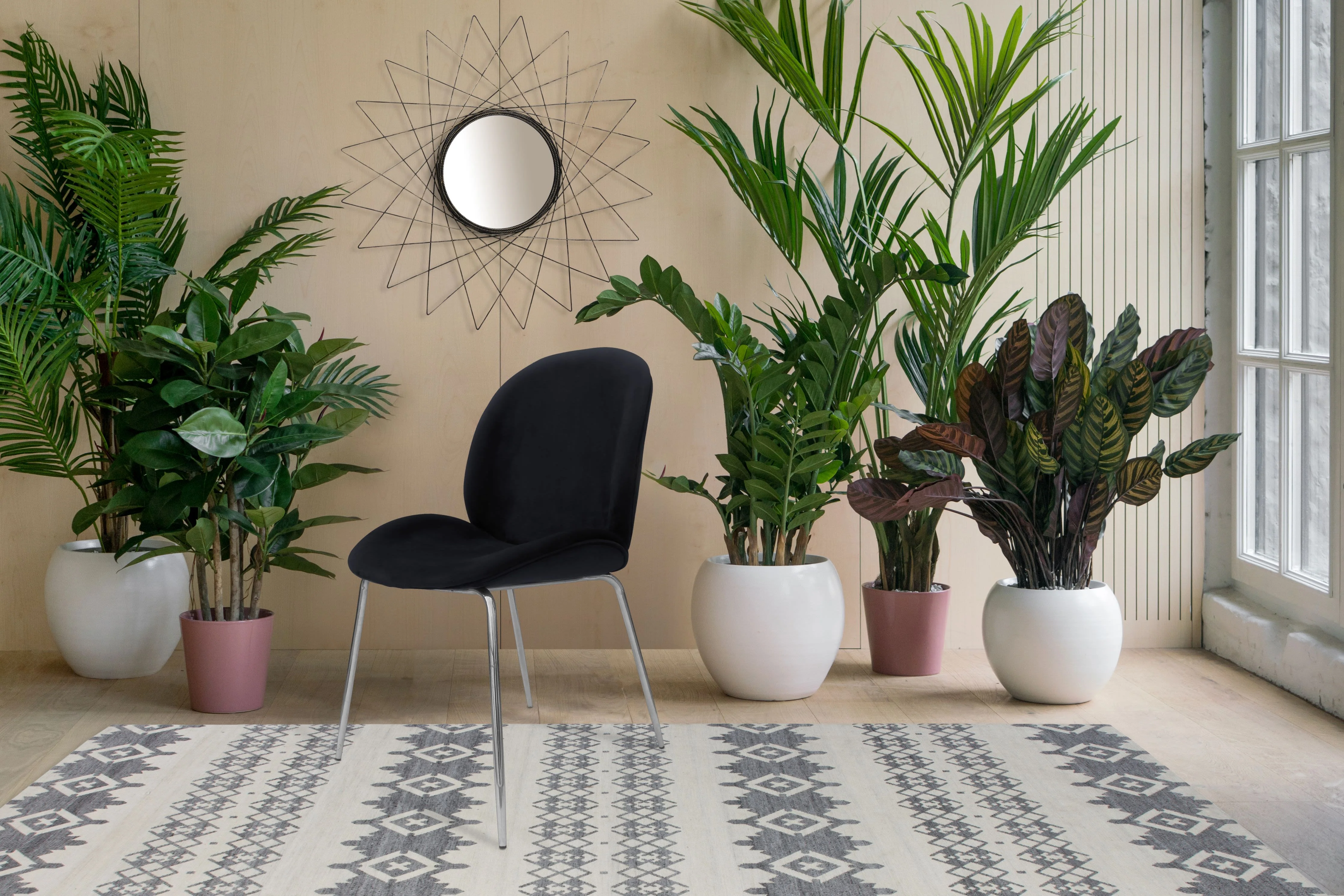 Set van 2 eetkamerstoelen Charles velvet