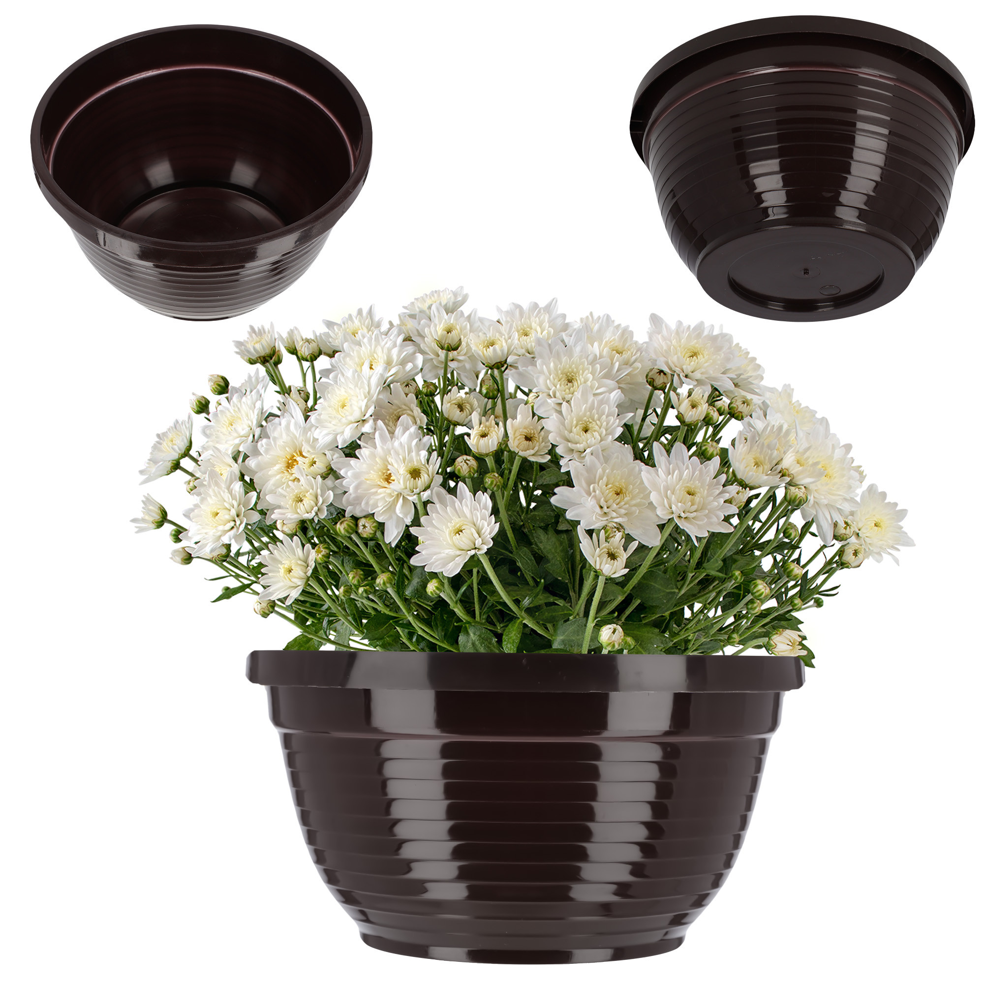 Doniczka Osłonka Donica Na Kwiaty 22cm Kolor Misa