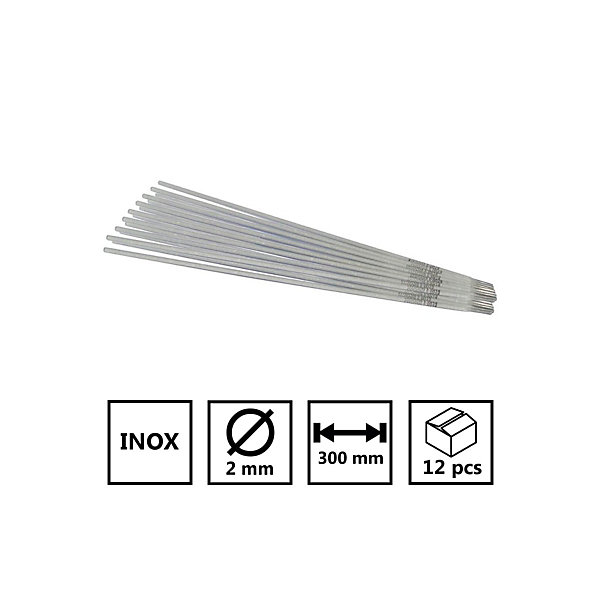 Electrode de soudure Inox 2 x 300mm 12 Baguettes à souder enrobées Qualité 308 LSI INE