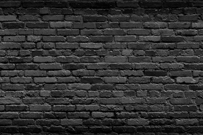 Fototapeta Czarna CEGŁA Mur Efekt 3D 90x60cm