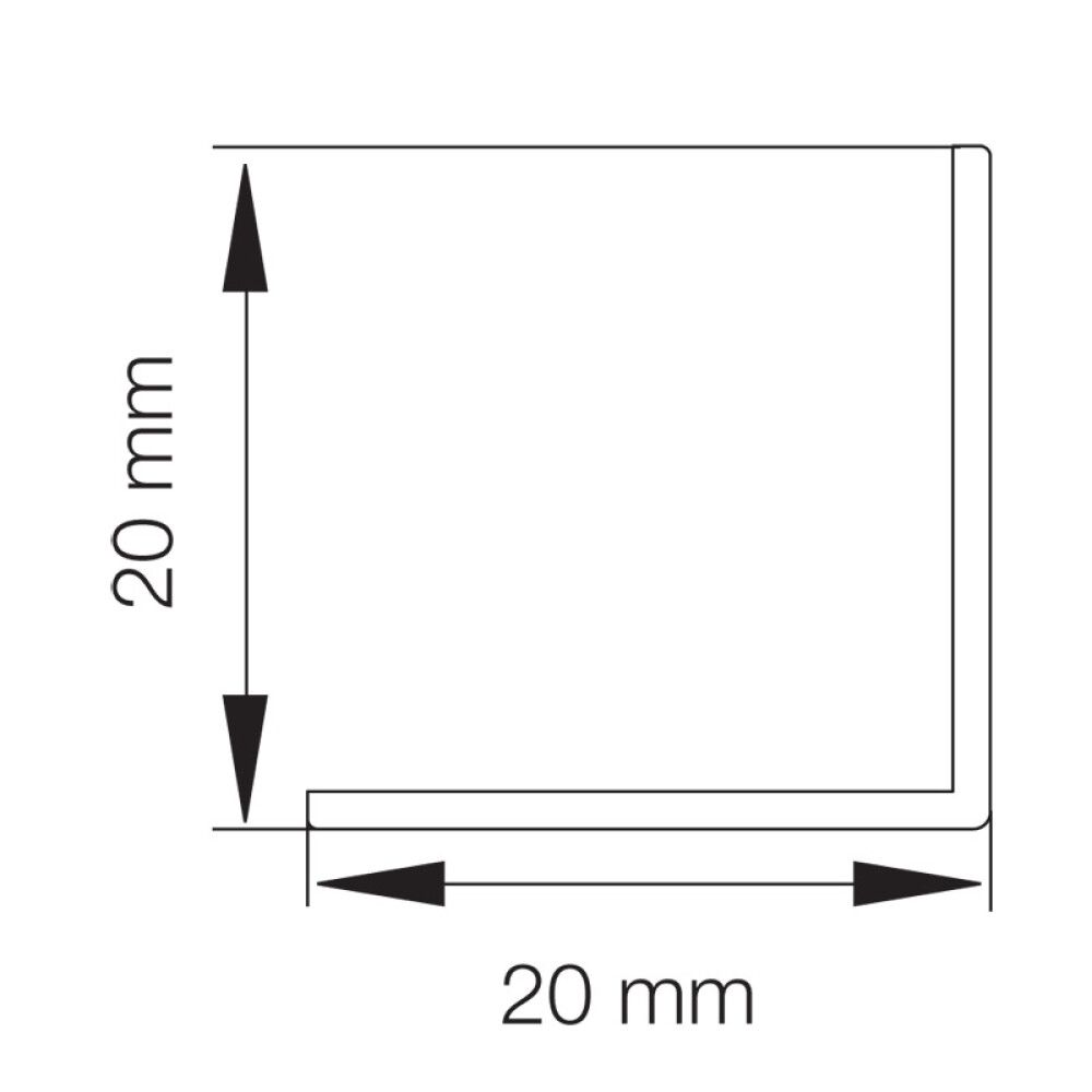 HJØRNELIST PRIMO CLASSIC 20X20X2500MM HVIT