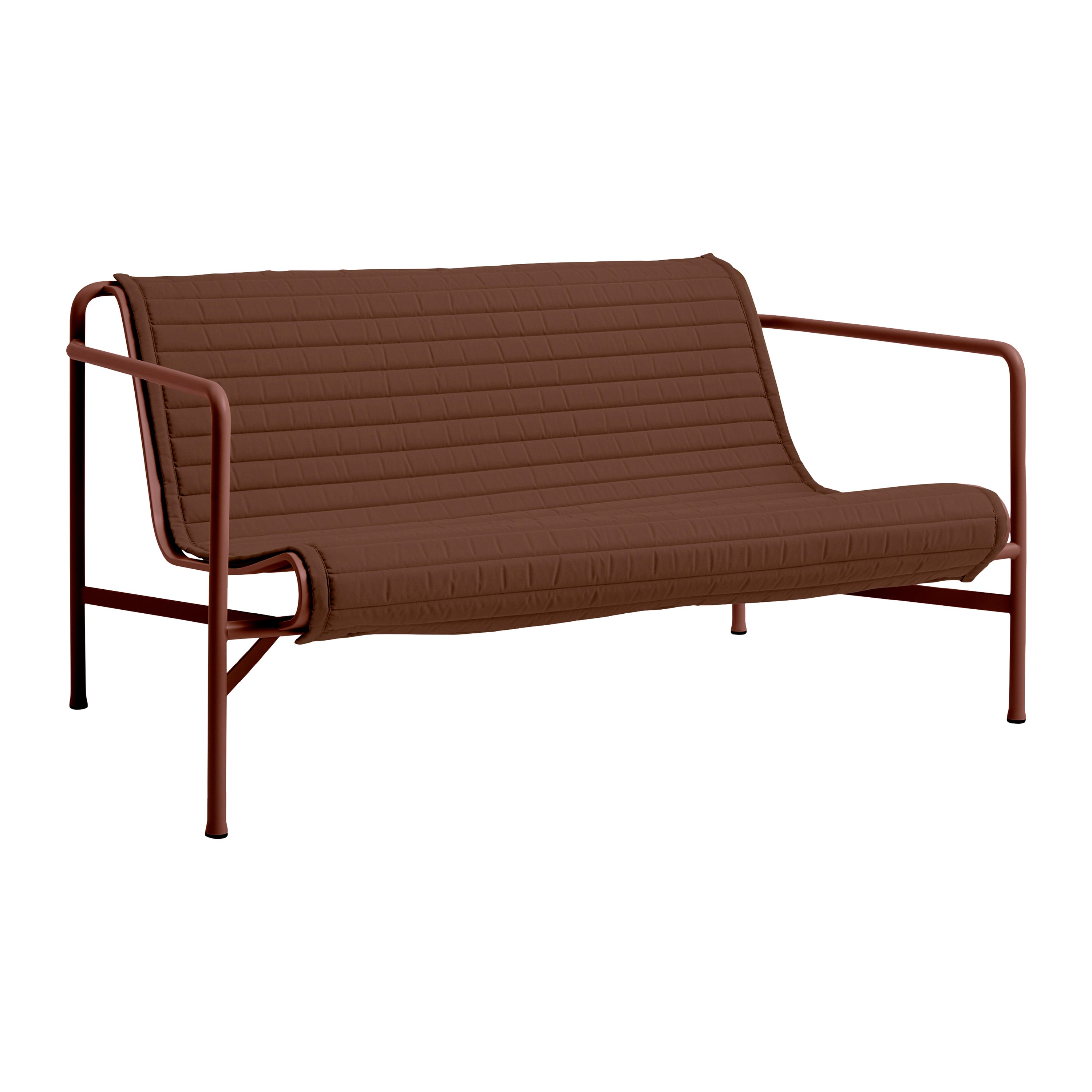 HAY Palissade Quilted Kussen voor Lounge 2,5-zitsbank Low - Iron Red