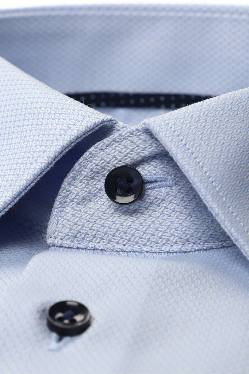 ETERNA Modern Fit Hemd mittelblau, Strukturiert
