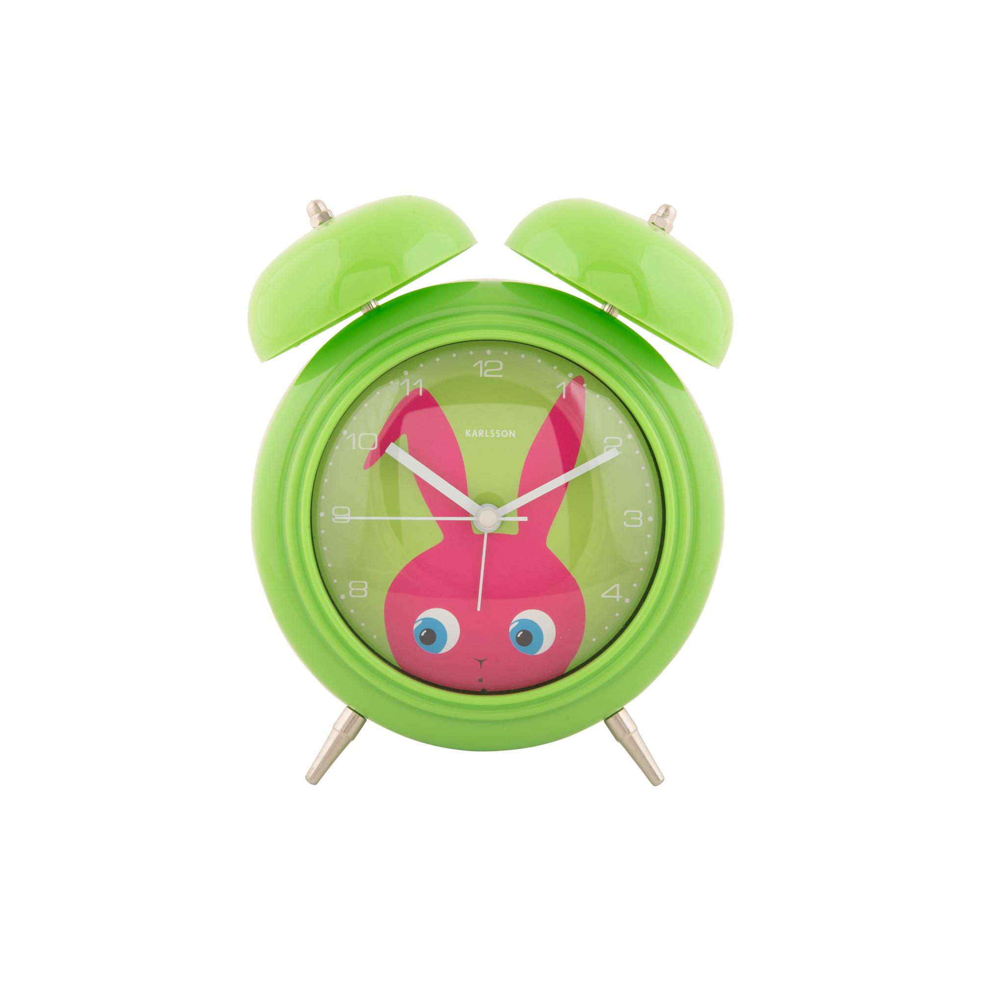 Karlsson wekker Peekaboo Bunny - groen - 15.2x6.5x18.2cm