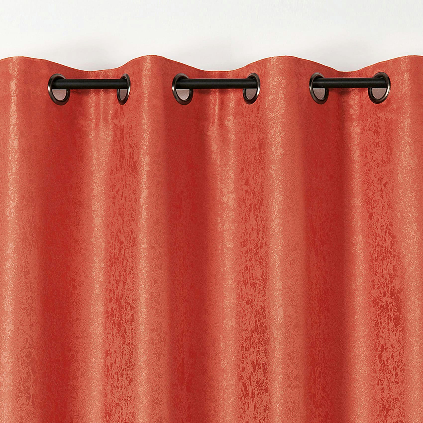 - Rideau occultant nova polyester terracotta 140x240 cm
