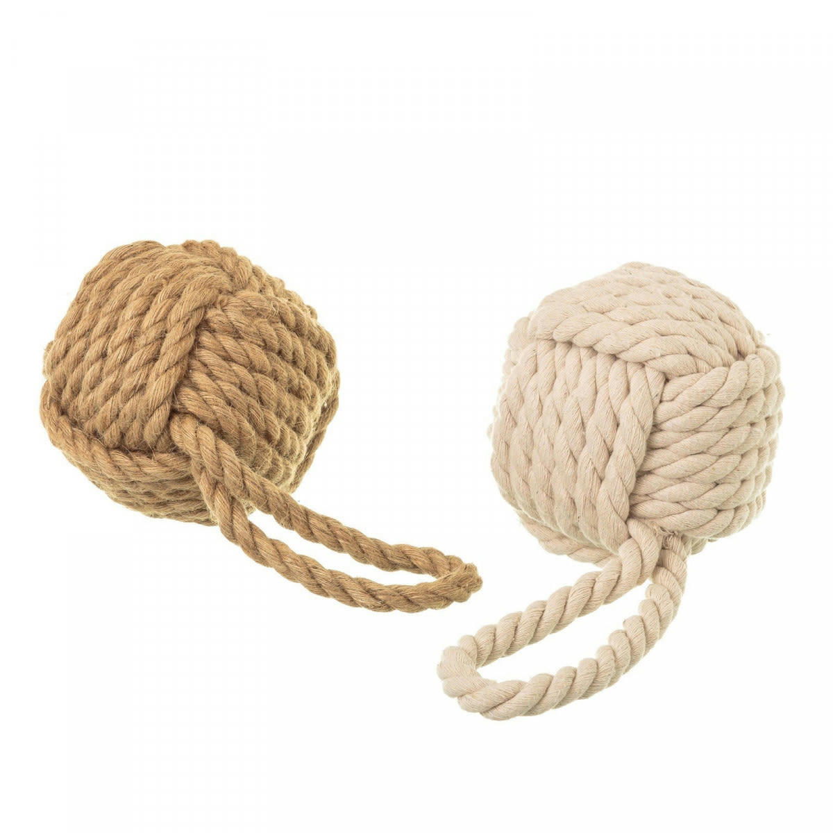 - Butoirs de porte noeuds corde - Lot de 2