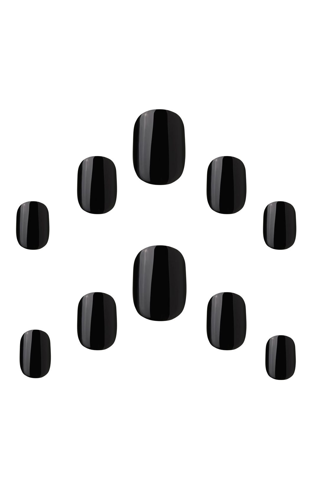 Elegant Touch Gel Finish False Nails - Midnight Black
