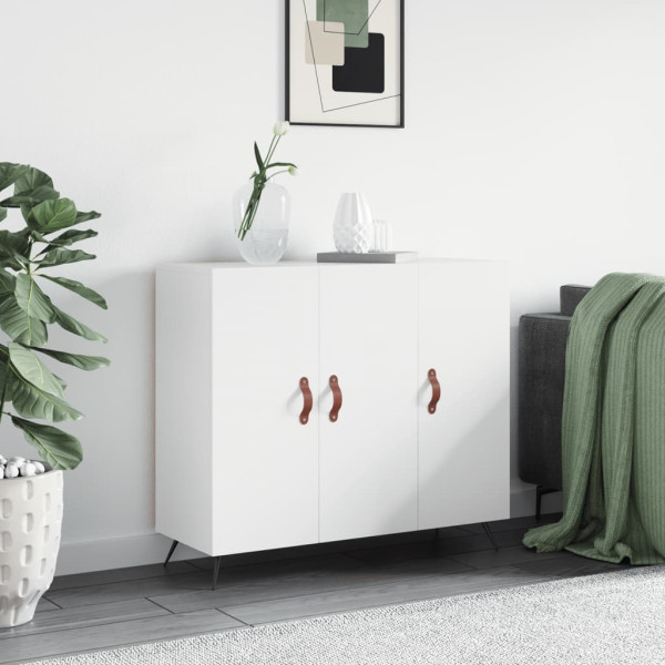 Szafka Biała z Drzwiami 90x34x80 cm do Salonu Pokoju Sypialni