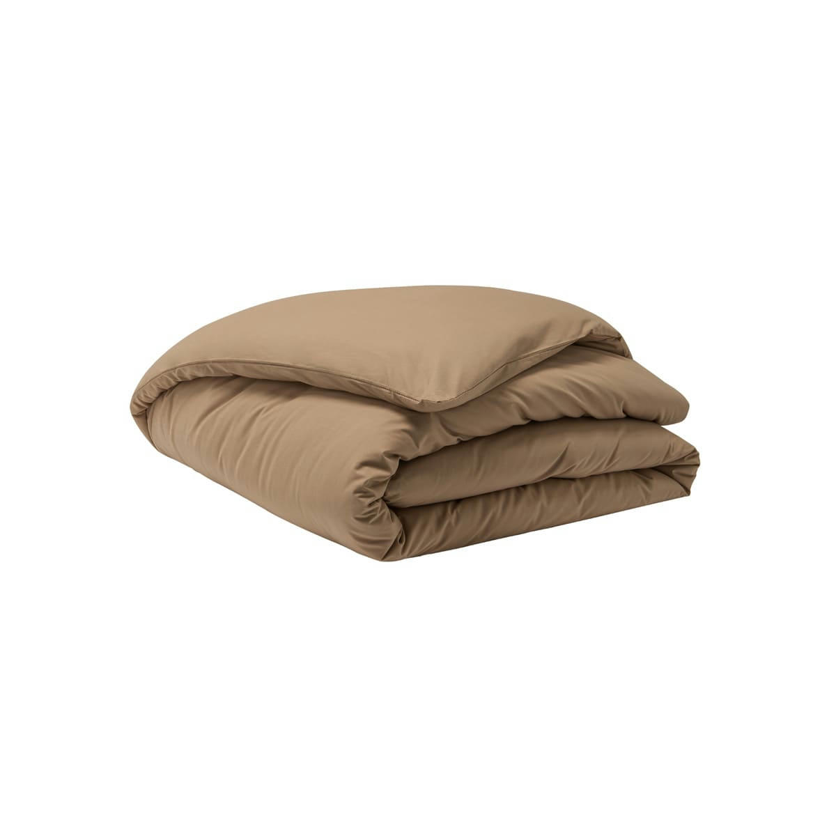 PREMIERE - Parure de lit en percale de coton beige 200x200