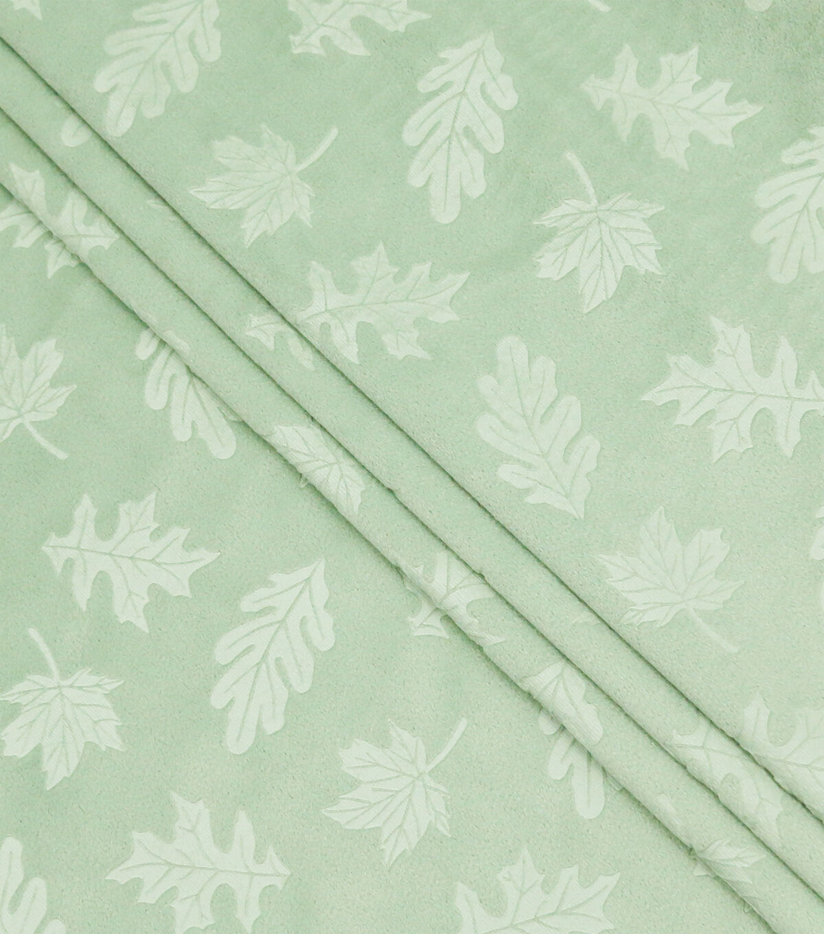 Green Leaf Embossed Soft & Minky Fabric