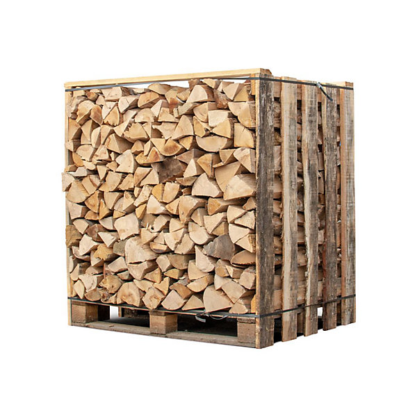 Box 1,50 stères de 30cm bois de chauffage - palette de bois coupé fendu de 1,05m3 chêne / hêtre / Châtaigniers