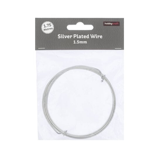 Silver Plated Wire 1.5mm 1.75 m