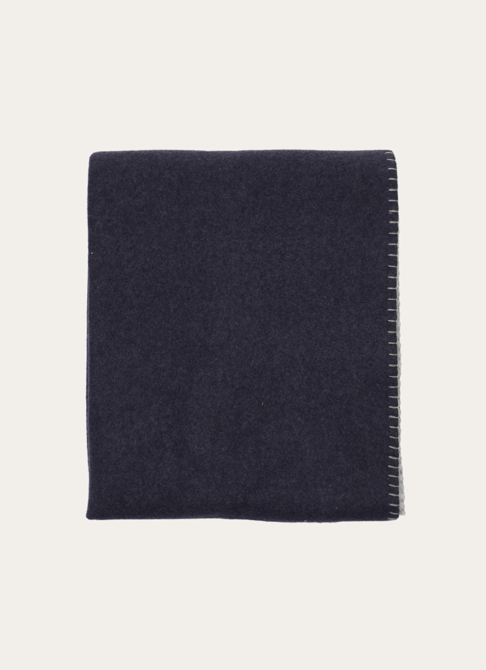 PLAID POLAIRE BICOLORE GRIS FONCE