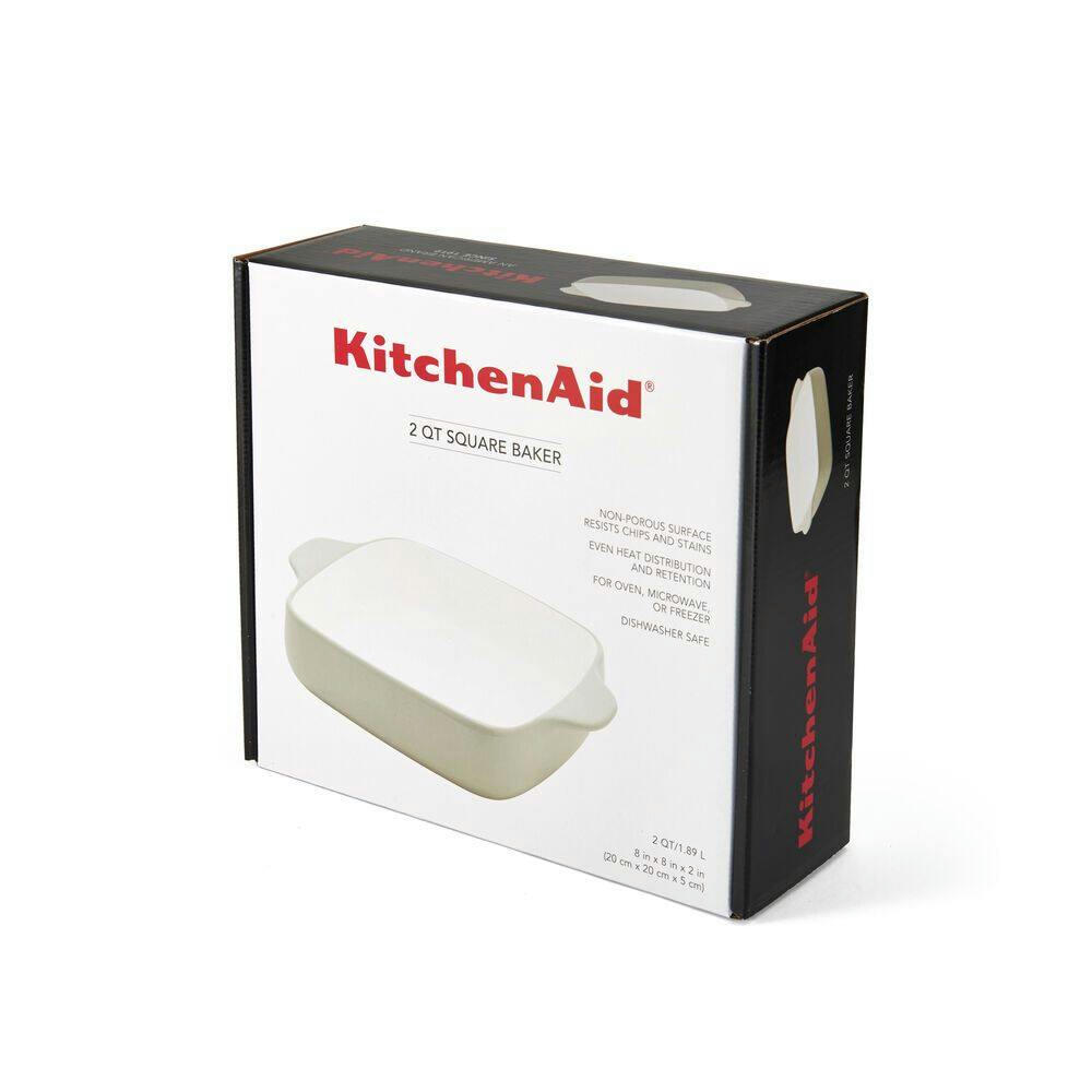 KitchenAid® Stoneware Square Baking Pan, Pistachio, 8 x 8 x 2-in, 2-qt