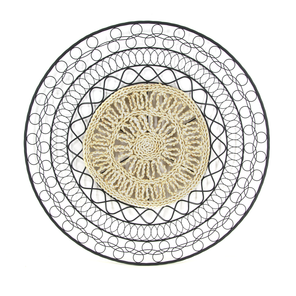 Art for the Home Metal Art - Mandala met Rotan - diameter 76cm