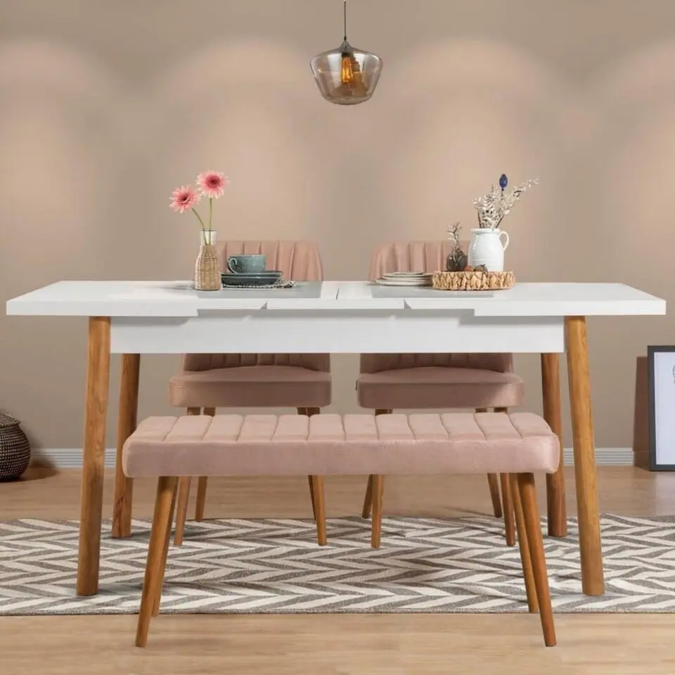 CALICOSY - Ausziehbarer Tisch SANTIAGO - 75x120x75 cm