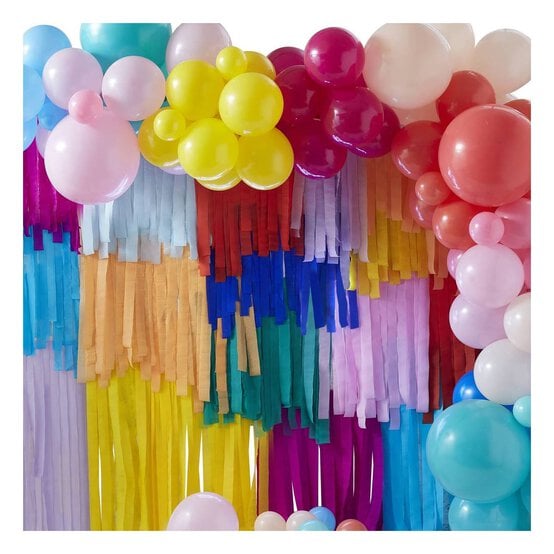 Ginger Ray Rainbow Balloon and Streamer Backdrop
