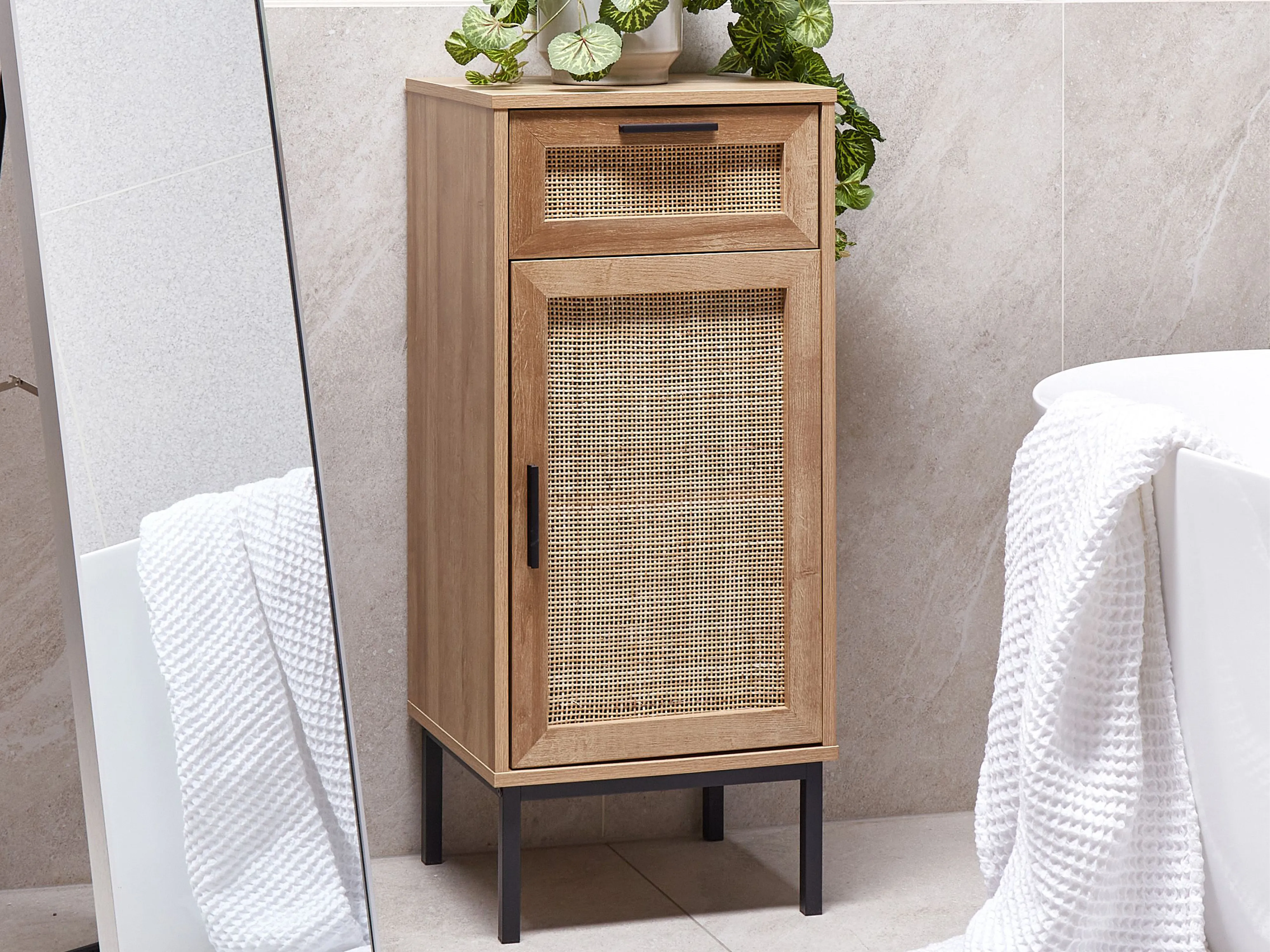 Bathroom Cabinet ROSELL 40 cm Light Brown