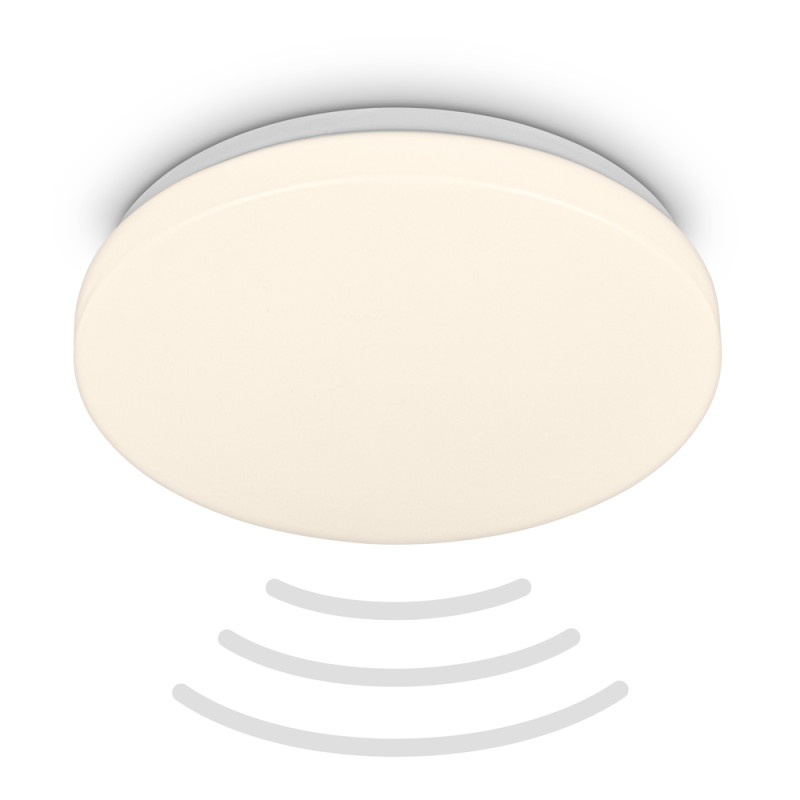 Plafonnier LED blanc avec détecteur de mouvement IP54 blanc chaud 1300 lm 13 W BRILONER