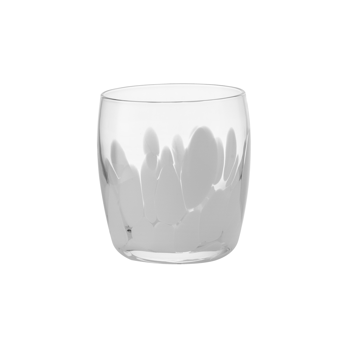 Contemporary Marbled White Small Tumblers - Set Of 2