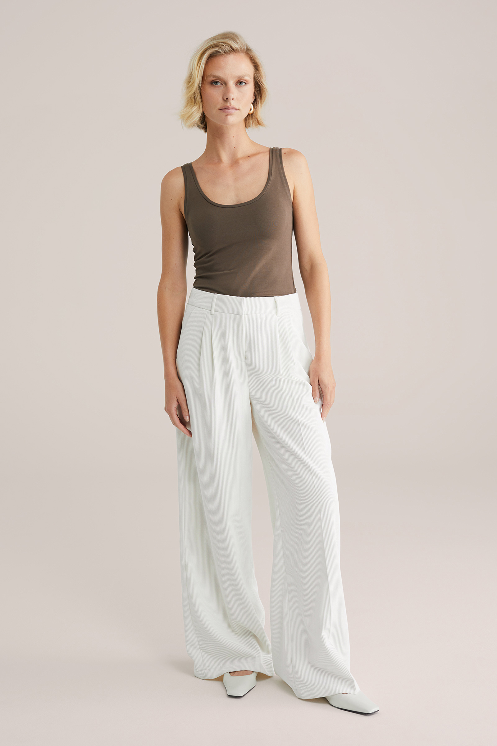 Dames singlet van katoenmix