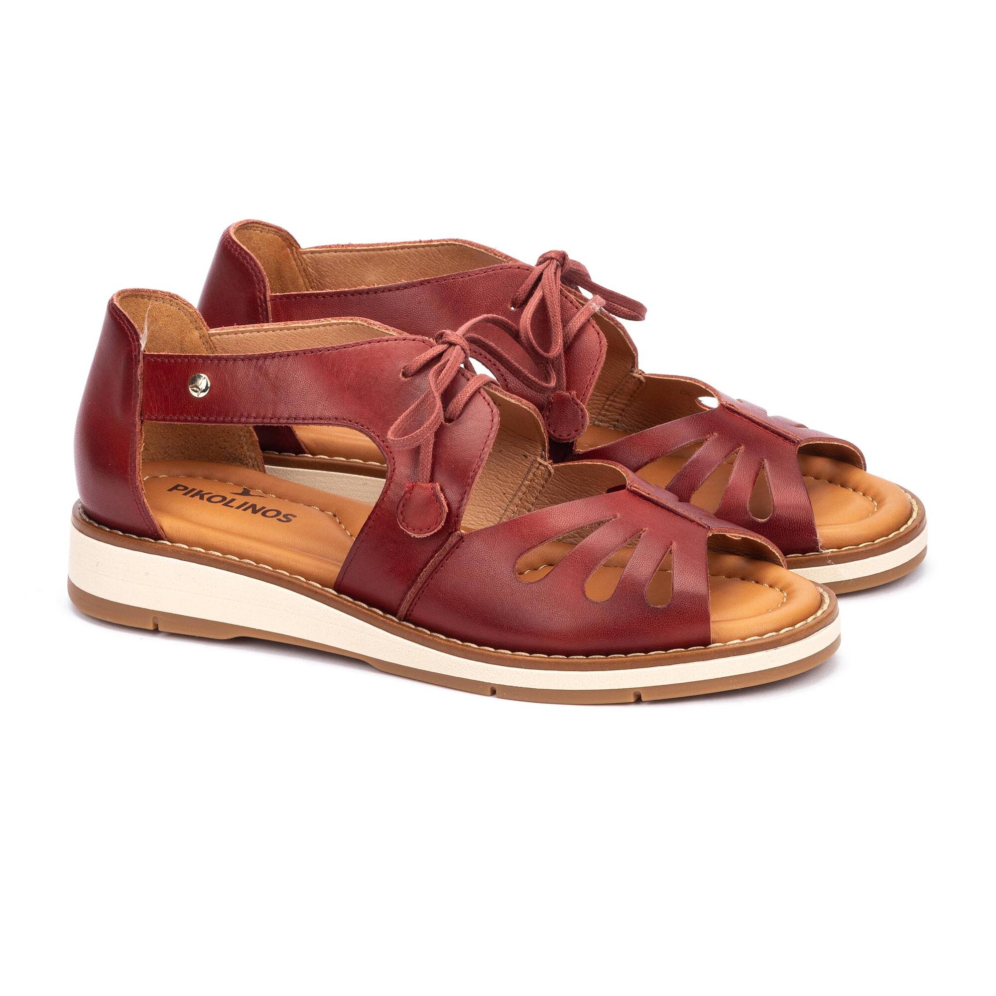 ROQUETAS - Sandalias planas con cordones para mujer
