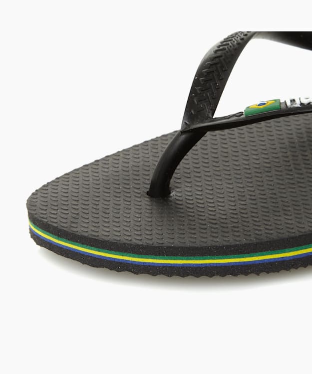 4140713 Black - Havaianas Classic Brazil Flag Flip Flops
